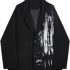 Fashion Blazers Suit Coats Women's Clothing Spring Autumn Loose Long Sleeve Printed Blazers Jackets