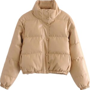 Winter Warm Thick PU Leather Coats Women Short Parkas Fashion Black Cotton Padded Lady Down Jacket Zipper Clothes